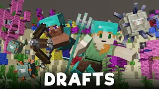 Ocean Monument: DRAFTS - Alex and Steve Life (Minecraft Animation)