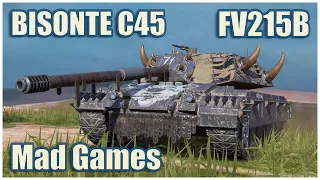 Bisonte C45 & FV215b • Mad Games WoT Blitz