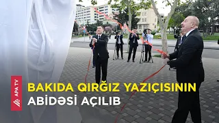 Prezidentlər Çingiz Aytmatovun abidəsinin açılış mərasimində iştirak ediblər – APA TV