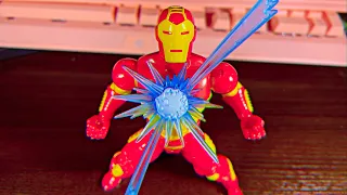 Hasbro pulse exclusive ￼ Marvel Legends Series Deluxe Retro Iron Man action figure review