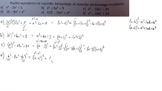 2 66  Rozłóż wyrażenia na czynniki korzystając ze wzorów skróconego mnożenia