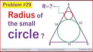 can you solve for the radius of small circle? | Civil engineering