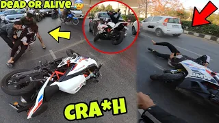 Live Accident Record On My GoPro ||Deadly Crashed Bmw G310Rr 💔😥 Dead or Alive 😱|| training back❤️