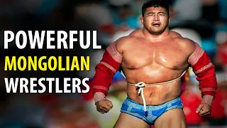 How Powerful Mongolian Wrestlers Fight