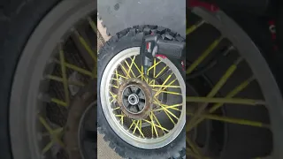 Klr 650 rear tire change.