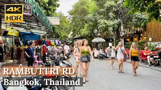 [BANGKOK] Rambuttri Road "Most Unique Travel Experience For Tourists"| Thailand [4K HDR Walk Around]