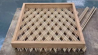 Make a thin grid pattern with a trimmer / Woodworking DIY