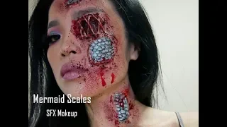 Exposed Mermaid scales makeup