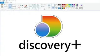 How to draw the Discovery+ logo using MS Paint | How to draw on your computer