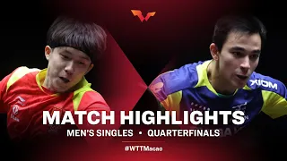 Wang Chuqin vs Hugo Calderano | WTT Macao Quarterfinals HIGHLIGHTS