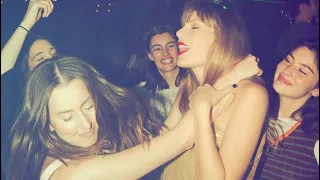 Taylor Swift celebrating her birthday with Sadie Sink and her friends