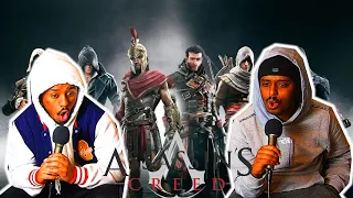 NON ASSASSIN'S CREED Players React to All Assassin's Creed Cinematic Trailers (Part 1)