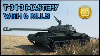 WoTB T-34-3 Mastery with 6 Kills