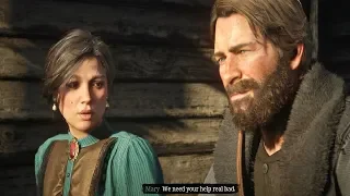 Red Dead Redemption 2 - Arthur Meets His Ex Wife Mary Linton Cutscene (RDR2 2018) PS4 Pro