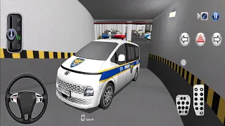 New Police Van Hyundai Staria in Underground Parking - 3D Driving Class 2024- best Android gameplay