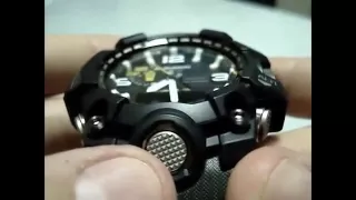 G-Shock GWG-1000-1A3ER MUDMASTER обзор дисплея часов