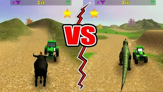 TORO vs DINO  || el Dino y el toro de la granja de Zenón compiten por el puesto N°1