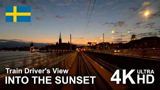 4K CABVIEW: Into the sunset (Linköping to Stockholm)