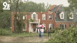 Wind blows the roof off Maryland home after tornado touches down