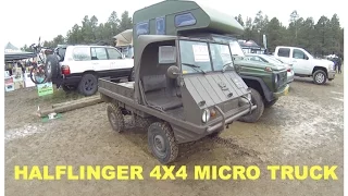 military micro 4x4 truck called the HALFLINGER :Overland Expo 2015