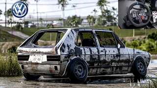 Restoration a Volkswagen GOLF GTI (MK1 - 1976)  - NFS HEAT - LOGITECH G29 Gameplay