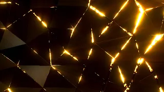 Geometric Neon Gold Triangular Background video | Footage | Screensaver