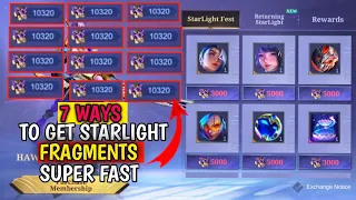 HOW TO COLLECT STARLIGHT FRAGMENTS SUPER FAST WAY IN MOBILE LEGENDS || MLBB