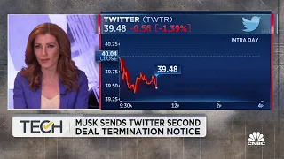Elon Musk issues Twitter a second deal termination notice