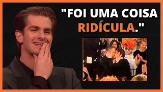 ANDREW GARFIELD FALA SOBRE SEU BEIJO COM RYAN REYNOLDS NO GLOBO DE OURO | LEGENDADO