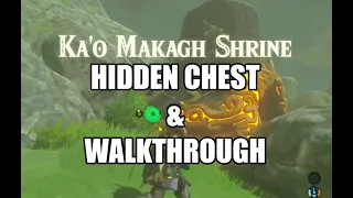 Ka'o Makagh Shrine HIDDEN Chest, Walkthrough Zelda BOTW Breath Of The Wild Nintendo Switch