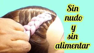 COMO HACER  TRENZAS CON KANEKALON SIN ALIMENTAR Y SIN NUDO/USANDO KANEKALON CON TECNICA DEL PUÑO 🤜