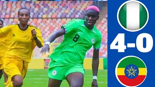 NIGERIA 4-0 ETHIOPIA | CAF OLYMPIC QUALIFIERS 2nd MATCH| GOALS & HIGHLIGHTS #paris2024