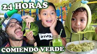 ESCONDIDAS en el Parque | 24 Horas Comiendo VERDE | Family Juega