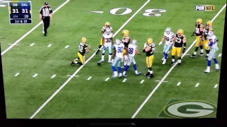 Jeff Heath #38 Cowboys sacks Aaron Rodgers #12 last 23 secs of game