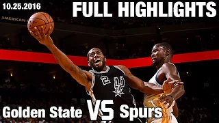 Spurs Top Warriors in Oakland l Full Highlights | Opening Night 10.25.16