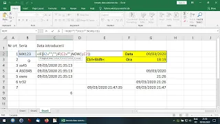 Excel: Adaugă data automat când introduci ceva