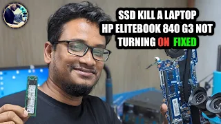 a ssd kill a laptop | hp elitebook 840 g3 not turning on | solid state drive [ English ] 4K