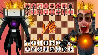 Skibidi Toilet Tournament | Team TV Titan UPGR vs Team Resurrected G man on chess board