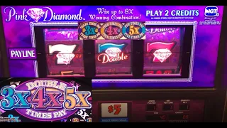 CLASSIC OLD SCHOOL HIGH LIMIT CASINO SLOTS: DOUBLE 3X 4X 5X TIMES PAY + PINK DIAMOND SLOT PLAY!