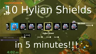 TOTK How To get 10 Hylian Shields in under 5 minutes (V1.1.2)
