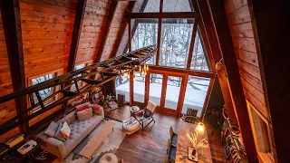 Nordfjellet A-Frame Cabin Tour - Catskill Mountains, NY