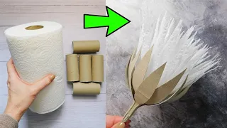 Quick and Easy Craft Idea / Fantastic Paper Flower Tutorial / DIY Home Decoration