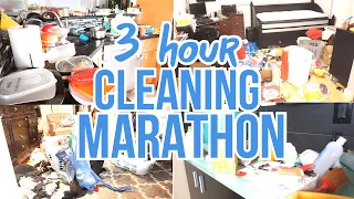 EXTREME CLEAN WITH ME MARATHON / OVER 3 HOURS OF CLEANING MOTIVATION / LONG CLEANING VIDEO / SAHM
