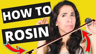 HOW TO ROSIN A VIOLIN BOW. STOP SOUNDING SCRATCHY!!