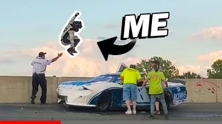 I JUMPED ON A RACECAR!!!