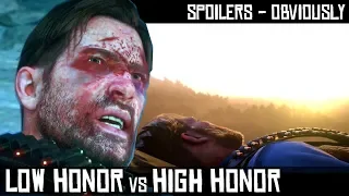 Low Honor vs High Honor - Help John Get To Safety (Sad End) Red Dead Redemption 2