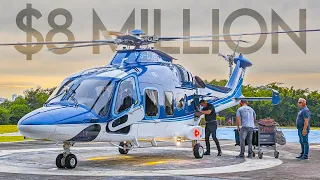 LUXURIOUS VIP HELICOPTER LANDS | Agusta AW169