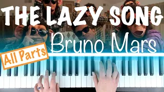 How to play THE LAZY SONG - Bruno Mars Piano Chords Tutorial