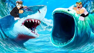 MEGALODON vs BLOOP in ROBLOX