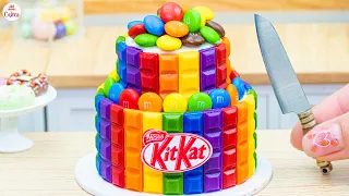 Tasty Rainbow kitkat Cake🌈1000+ Miniature Rainbow Cake Recipe🌞Best Of Rainbow Cake Ideas